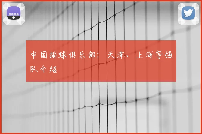 中国排球俱乐部:天津、上海等强队介绍