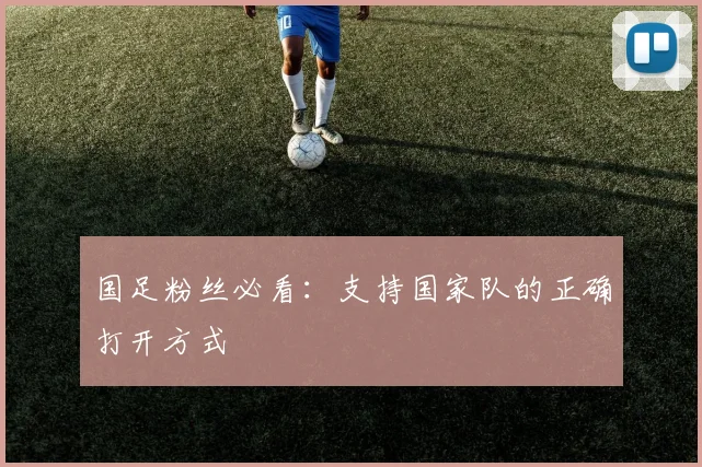 国足粉丝必看：支持国家队的正确打开方式